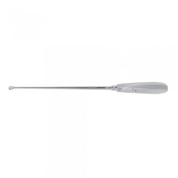 Recamier Uterine Curette Sharp - Malleable - Fig. 0 Stainless Steel, 31 cm - 12 1/4" Width 6 mm